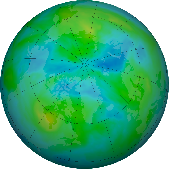 Arctic ozone map for 18 September 2010